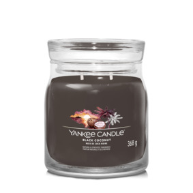 Ароматическая свеча Yankee Candle Signature средняя 2 фитиля, Черный кокос