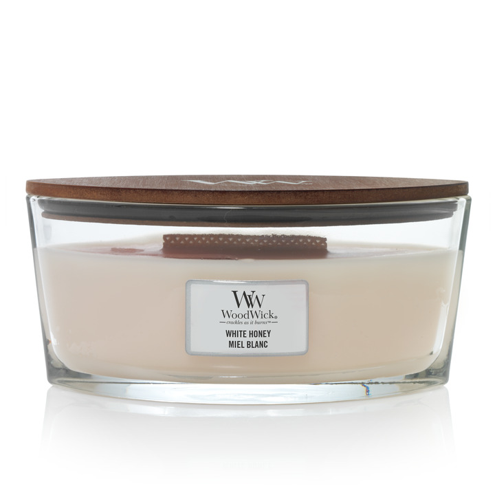 Ароматическая свеча WoodWick элипс, Белый мед 454 гр
